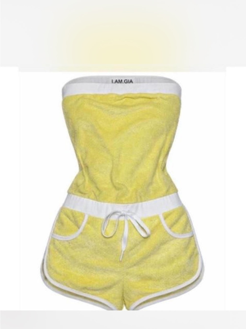 I.AM.GIA Yellow Terry Tube Romper size extra small